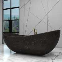 Modern style black marble stone bathtub for indoor used