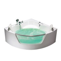 Sector White Gemy Acrylic Massage Aeromassage Bathtubs Modern Design With Led Light