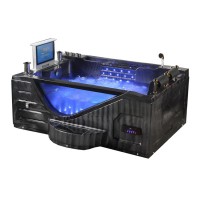 2 person hydro massage whirlpool bathtub with led light