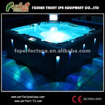 Hot-sales Luxury outdoor massage spa pool with 7-color LED light(factory)