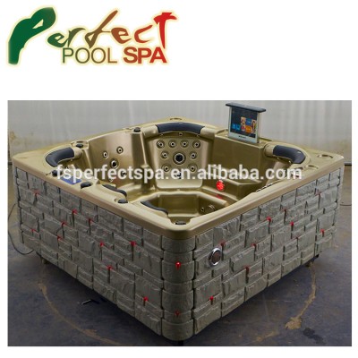 6 person TV swim outdoor spa whirlpool portable bathtub