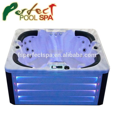 LED Square whirlpool hot tub 4 people massage bathtub in China